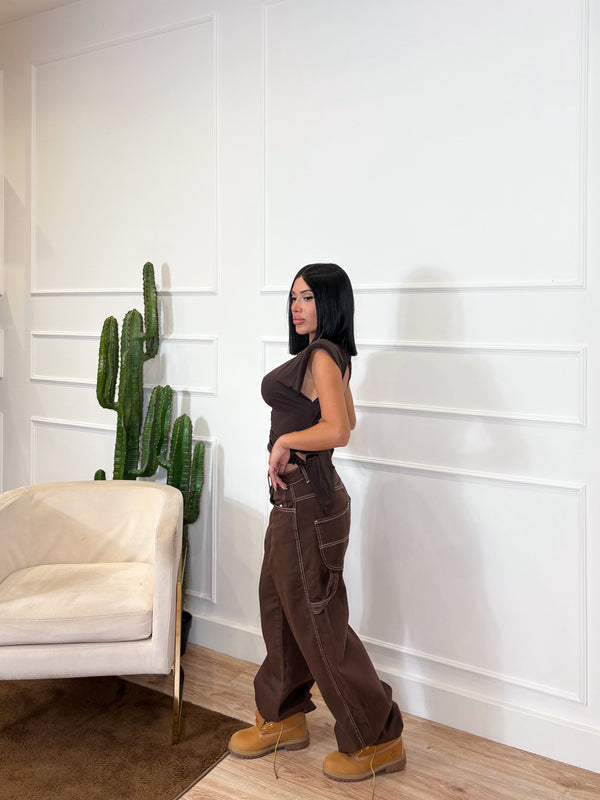 JEANS BALLON BROWN