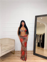 SET LEOPARD RED