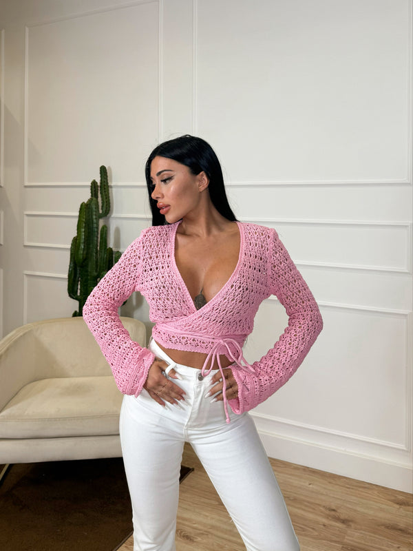 INCROCIATINA IN FILO PINK