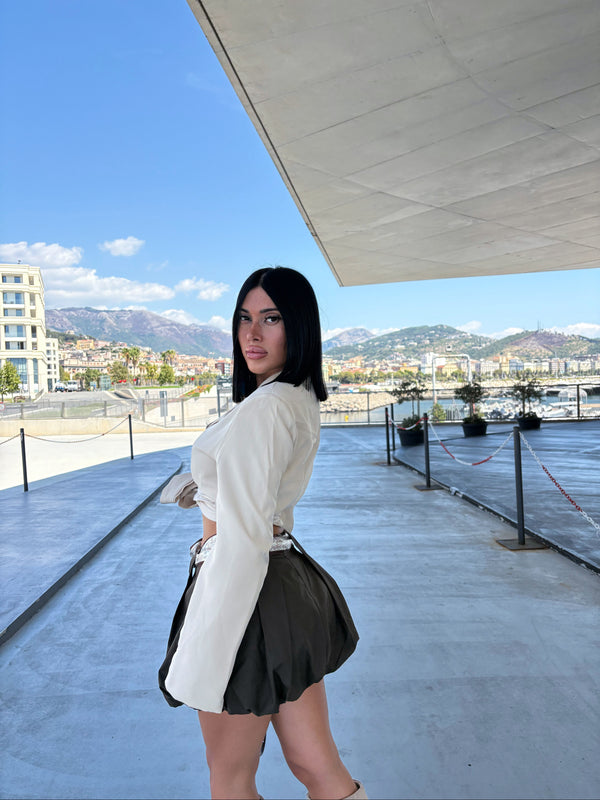 GIACCA CROP BEIGE