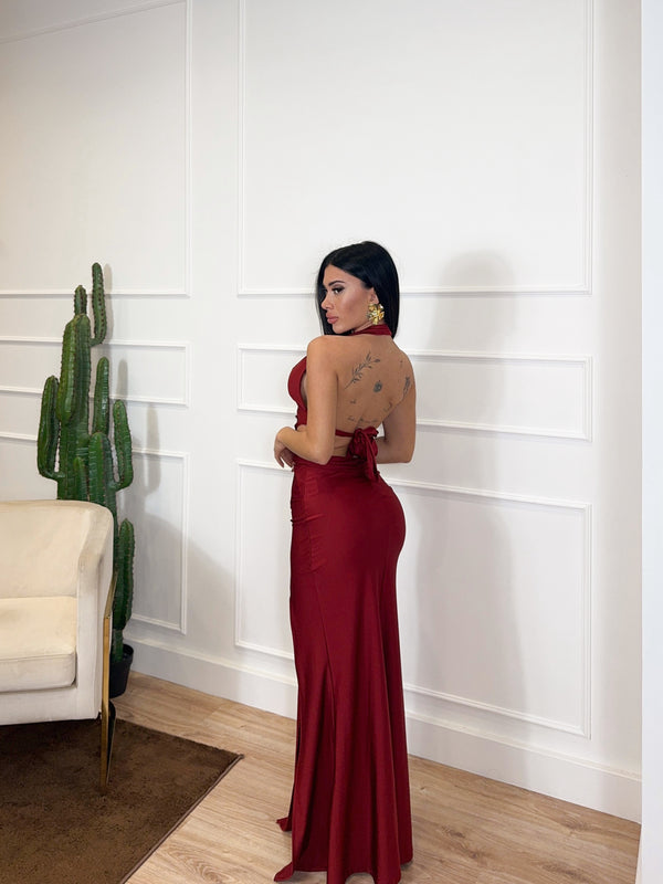 ABITO DELIA BORDEAUX