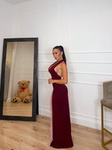 ABITO PLUME BORDEAUX