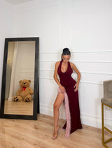 ABITO PLUME BORDEAUX